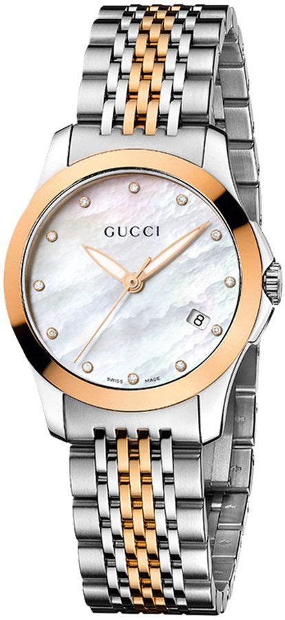 gucci women's swiss made stainless steel watch|Gucci g timeless 29mm.